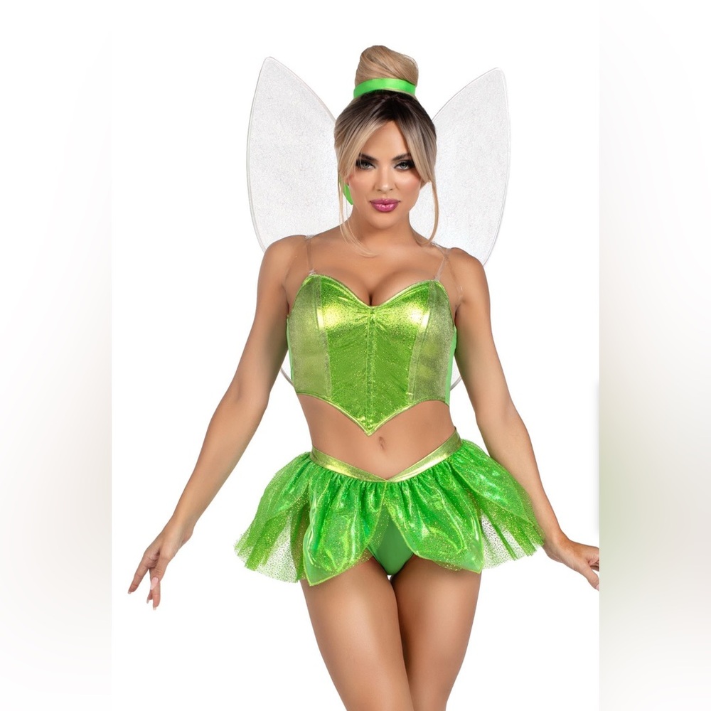 Leg Avenue Shimmering Green  Rebel Fairy Costume size S/P NEW 5piece - Picture 1 of 10